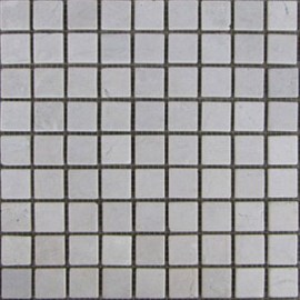 1x1 Crema Marfil Tumbled Marble Mosaic