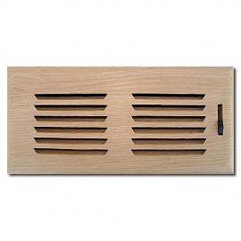 2x12 White Oak Wood Vent Drop In With Damper