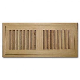 Red Oak Wood Vent Flush Mount With Damper 4x10