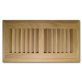 White Oak Wood Vent Flush Mount With Damper 4x10